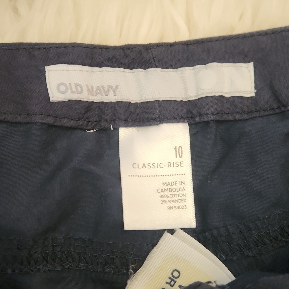 Old Navy Dark Blue Classic Rise Womens Business Casual Capris' - Picture 2 of 3